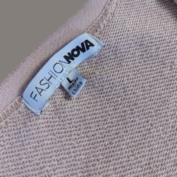 Dusty Pink Floor Length Duster Sweater - Large - Picture 7 of 8